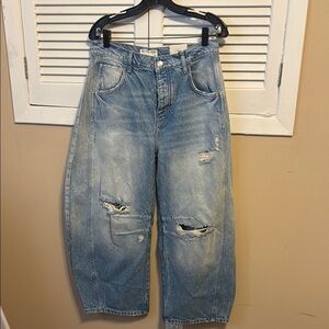 We the Free Mid Rise Barrel Jeans